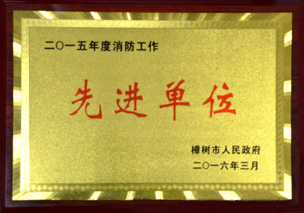 我司榮獲樟樹(shù)市“2015年度消防工作先進(jìn)單位”榮譽(yù)稱(chēng)號(hào)